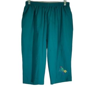 Bonworth- Capri type pant. Teal colored. Size L petite.